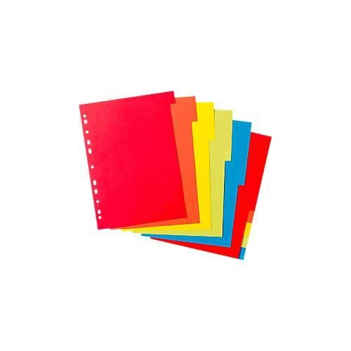Kartonregister Herlitz, A4, blanko Taben, Euro-Lochung, Recycling-Karton, 1 Satz 10-teilig mit 2 x 5 Farben