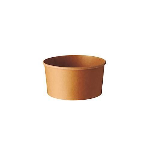 Einweg Salatschalen Papstar pure, 1000 ml, Ø 150 x H 75 mm, 50 Stk., biologisch abbaubar, nachwachsende Rohstoffe, PLA-Beschichtung, braun