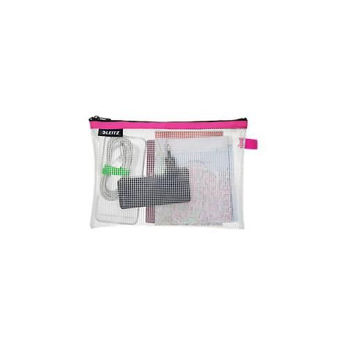 Leitz WOW Traveller Zip-Beutel, wasserabweisend, durchsichtiges Material, Größe M, pink
