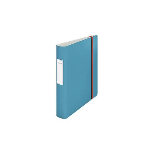 Leitz® Ordner 180° Active Cosy, A4, Rückenbreite 65 mm, 180°-Hebelmechanik, geklebtes Rückenschild & Gummiband, blau