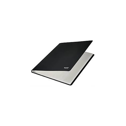 Leitz® Sichtbuch Recycle, A4, 40 dokumentenechte Sichthüllen, bis zu 2 Blatt/Hülle, Rückenschild, 100 % recycelbar, Kunststoff, schwarz