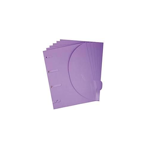 Dokumentenmappe TARIFOLD Smartfolder, Format A4, für bis zu 80 Blatt, Karton, violett, 6 Stück
