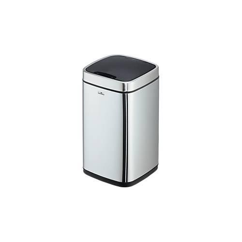 Sensor Abfalleimer Durable No Touch, 12 l, für Innen, automatisches & manuelles Öffnen/Schließen, abnehmbarer Deckel, Inneneimer, Edelstahl, silber