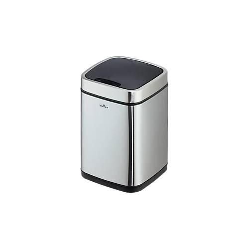 Sensor Abfalleimer Durable No Touch, 6 l, für Innen, automatisches & manuelles Öffnen/Schließen, abnehmbarer Deckel, Inneneimer, Edelstahl, silber