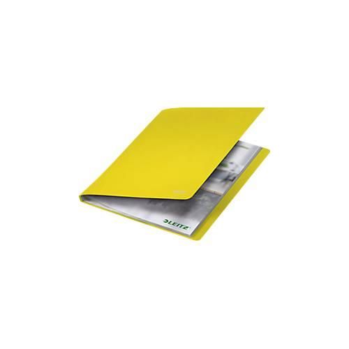 Leitz® Sichtbuch Recycle, A4, 40 dokumentenechte Sichthüllen, bis zu 2 Blatt/Hülle, Rückenschild, 100 % recycelbar, Kunststoff, gelb