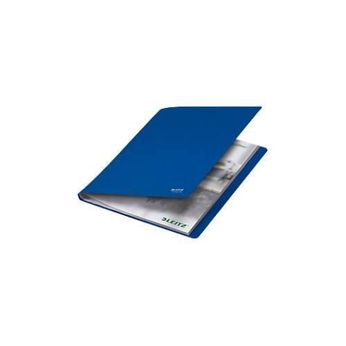 Leitz® Sichtbuch Recycle, A4, 40 dokumentenechte Sichthüllen, bis zu 2 Blatt/Hülle, Rückenschild, 100 % recycelbar, Kunststoff, blau