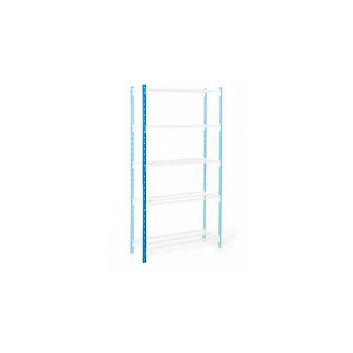 Universal-Steckregal, Stützen, mit Kunststofffüßen, H 2250 mm, himmelblau