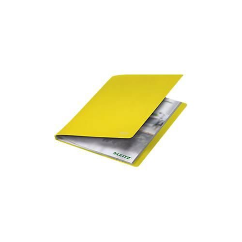 Leitz® Sichtbuch Recycle, A4, 20 dokumentenechte Sichthüllen, bis zu 2 Blatt/Hülle, Rückenschild, 100 % recycelbar, Kunststoff, gelb