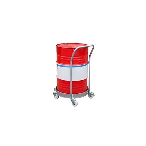 Fass-Rollwagen FRW-III, Stahlblech, 300 kg Tragkraft, verzinkt