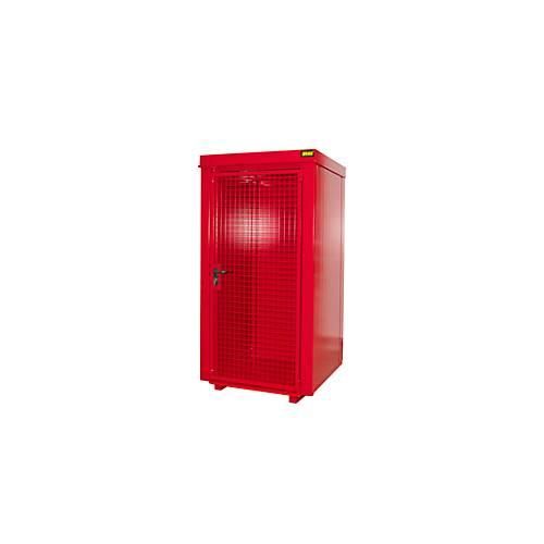 Gasflaschencontainer BAUER GFC-B M0, B 1090 x T1185 x H 2205, für 9 Gasflaschen, feuerbeständig, abschließbar, rot