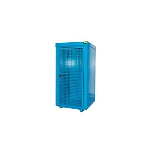 Gasflaschencontainer BAUER GFC-B M0, B 1090 x T1185 x H 2205, für 9 Gasflaschen, feuerbeständig, abschließbar, blau