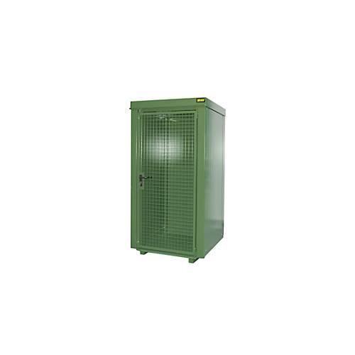 Gasflaschencontainer BAUER GFC-B M0, B 1090 x T1185 x H 2205, für 9 Gasflaschen, feuerbeständig, abschließbar, grün