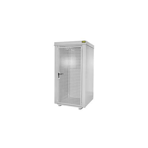 Gasflaschencontainer BAUER GFC-B M0, B 1090 x T1185 x H 2205, für 9 Gasflaschen, feuerbeständig, abschließbar, weiß