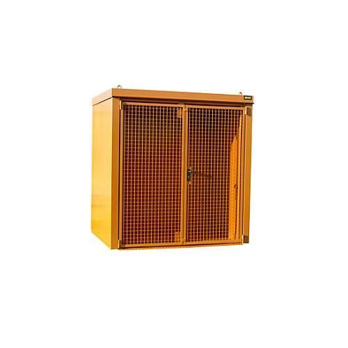 Gasflaschencontainer BAUER GFC-B M2, B 1570 x T 2125 x H 2265, für 35 Gasflaschen, feuerbeständig, abschließbar, orange