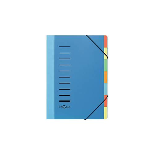PAGNA Pultordner Color, für DIN A4, 7 Fächer, Polypropylen, blau