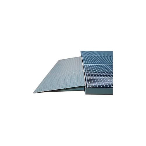 Auffahrrampe für asecos Bodenelemente mit B 1900 x H 78 mm, Stahl verzinkt, B 1820 x T 720 mm
