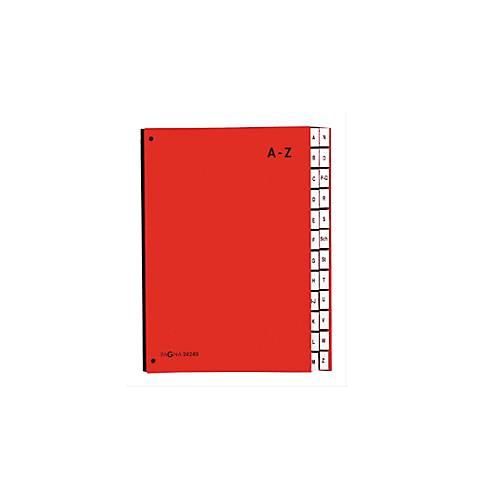 PAGNA Pultordner Color A - Z, auch für Überformate, Polypropylen, rot