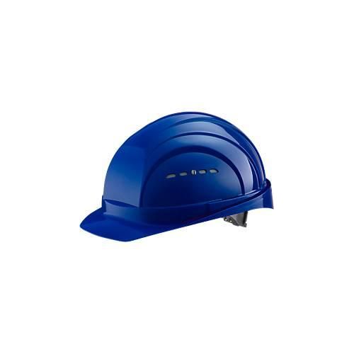 Schutzhelm EuroGuard I/79 4-G, Hochdruck-Polyethylen, DIN EN 397, blau, mit 4-Punkt-Gurtband, Belüftung