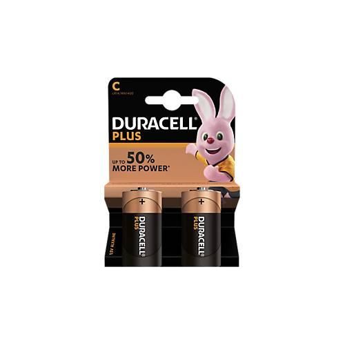 DURACELL Plus Batterie, Baby C 1,5 V, 2 Stück