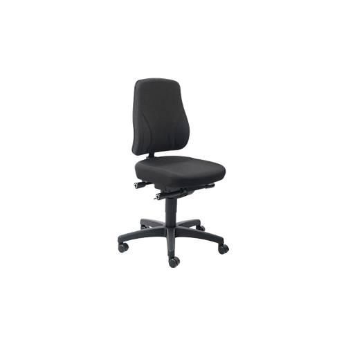 Drehstuhl All-In-One Trend 9633, mit Rollen, Stoffpolster, Duotec schwarz meliert