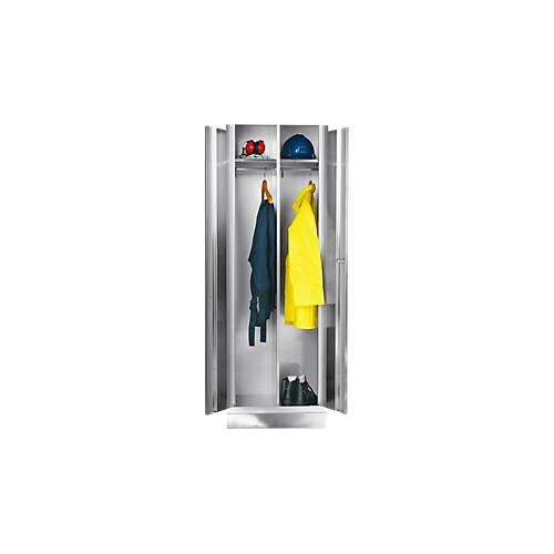 Edelstahl-Kleiderschrank, B 600 mm, mit Füße