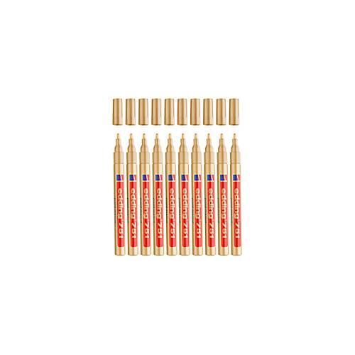 EDDING Lackmarker 751, 1-2 mm, gold, 10 Stück