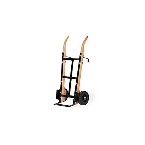 Sackkarre aus Holz mit Flachstahlschaufel, Tragkraft 250 kg, Luft-Bereifung