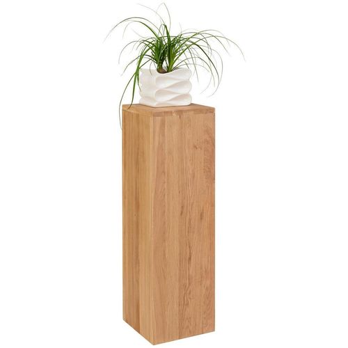 Linea Natura Blumenständer , Eiche , Holz , Eiche , massiv , 25x80x25 cm , Wohnzimmer, Wohnzimmertische, Blumenständer