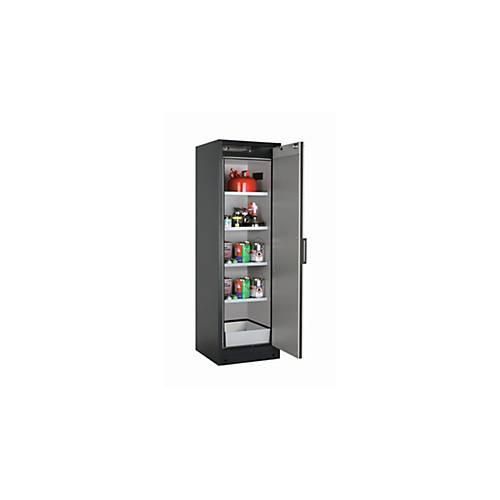 Sicherheitsschrank Typ 90 asecos Q-CLASSIC-90, Flügeltür, Anschlag rechts, Front Lichtgrau, B 599 x T 615 x H 1953 mm