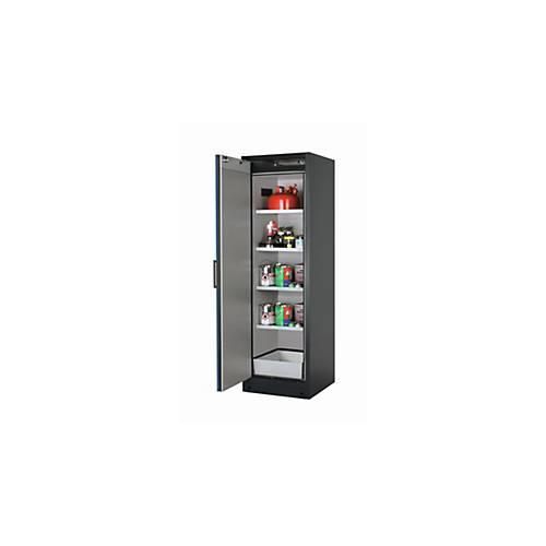 Sicherheitsschrank Typ 90 asecos Q-CLASSIC-90, Flügeltür, Anschlag links, Front Enzianblau, B 599 x T 615 x H 1953 mm