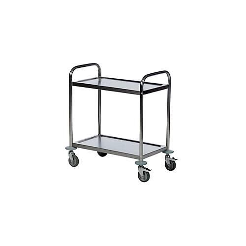 Edelstahl-Tischwagen 2 Etagen, 825 x 500 mm