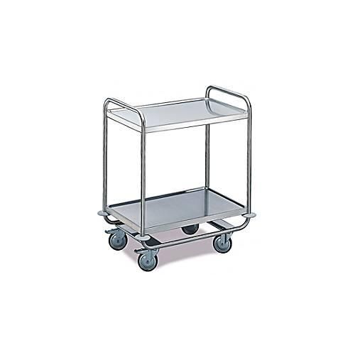 Tischwagen für Labor und Produktion, 2 Etagen, 1000 x 600 mm