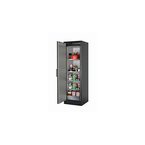 Sicherheitsschrank Typ 90 asecos Q-CLASSIC-90, Flügeltür, Anschlag links, Front Resedagrün, B 599 x T 615 x H 1953 mm