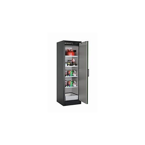 Sicherheitsschrank Typ 90 asecos Q-CLASSIC-90, Flügeltür, Anschlag rechts, Front Resedagrün, B 599 x T 615 x H 1953 mm