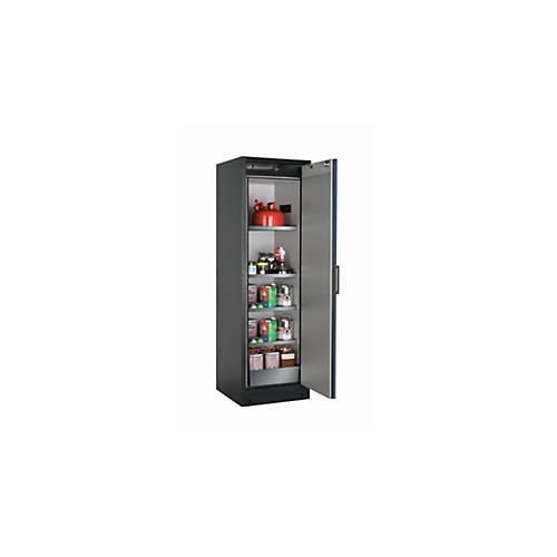 Sicherheitsschrank Typ 90 asecos Q-CLASSIC-90, Flügeltür, Anschlag rechts, Front Enzianblau, B 599 x T 615 x H 1953 mm