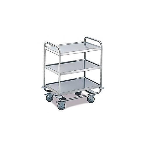 Tischwagen für Labor und Produktion, 3 Etagen, 1000 x 600 mm