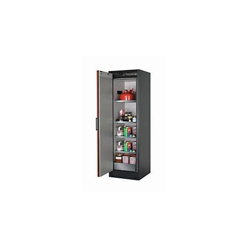Sicherheitsschrank Typ 90 asecos Q-CLASSIC-90, Flügeltür, Anschlag links, Front Verkehrsrot, B 599 x T 615 x H 1953 mm