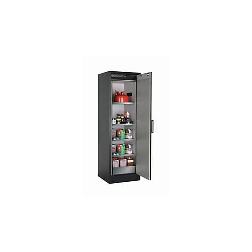 Sicherheitsschrank Typ 90 asecos Q-CLASSIC-90, Flügeltür, Anschlag rechts, Front asecos Silber, B 599 x T 615 x H 1953 mm