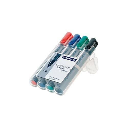 STAEDTLER Flipchartmarker Lumocolor 356, farbsortiert, 4er-Set