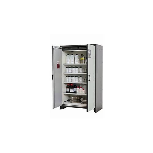 Sicherheitsschrank Typ 30 asecos Q-CLASSIC-30, Flügeltüren, Front Lichtgrau, B 1164 x T 620 x H 1947 mm