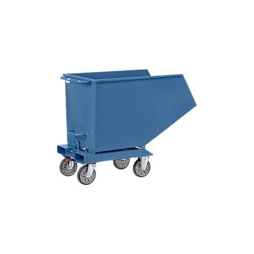 Muldenkipper 4702, 450 l, blau RAL 5007, ohne Ablasshahn und Sieb