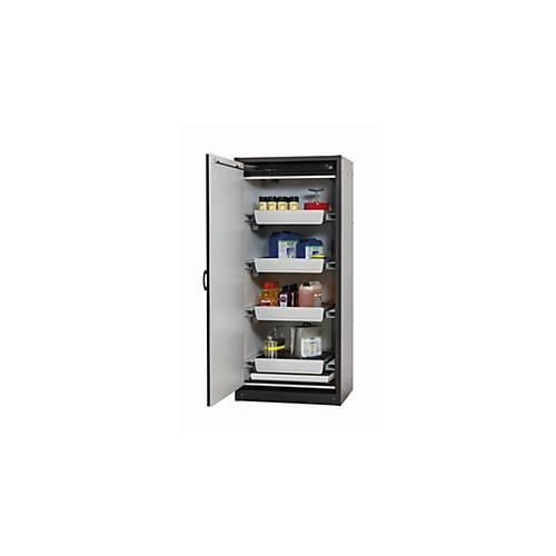 Sicherheitsschrank Typ 30 asecos Q-CLASSIC-30, Flügeltür, Anschlag links, Front Sicherheitsgelb, B 864 x T 620 x H 1947 mm