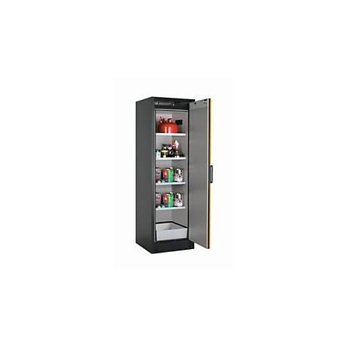 Sicherheitsschrank Typ 90 asecos Q-CLASSIC-90, Flügeltür, Anschlag rechts, Front Sicherheitsgelb, B 599 x T 615 x H 1953 mm