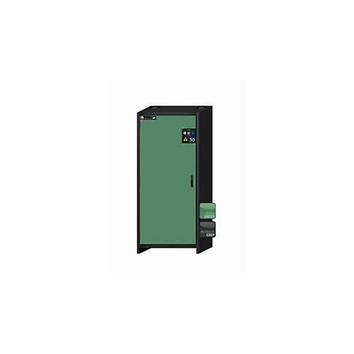 Sicherheitsschrank Typ 30 asecos Q-CLASSIC-30, Flügeltür, Anschlag links, Front Resedagrün, B 864 x T 620 x H 1947 mm
