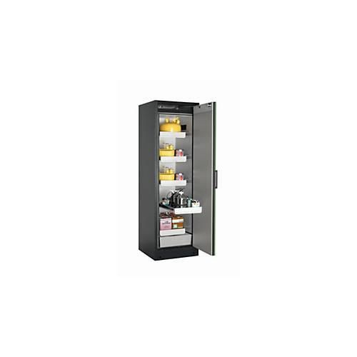 Sicherheitsschrank Typ 90 asecos Q-CLASSIC-90, Flügeltür, Anschlag rechts, Front Resedagrün, B 599 x T 615 x H 1953 mm