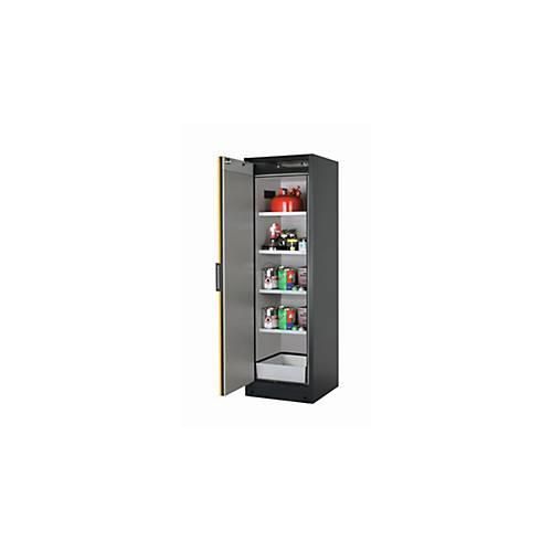 Sicherheitsschrank Typ 90 asecos Q-PEGASUS-90, Flügeltür mit Schließ-Automatik, Anschlag links, Front Sicherheitsgelb, B 599 x T 615 x H 1953 mm