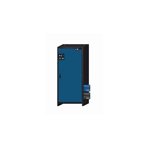 Sicherheitsschrank Typ 30 asecos Q-CLASSIC-30, Flügeltür, Anschlag rechts, Front Enzianblau, B 864 x T 620 x H 1947 mm
