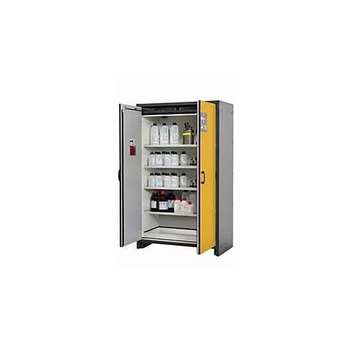 Sicherheitsschrank Typ 30 asecos Q-CLASSIC-30, Flügeltüren, Front Sicherheitsgelb, B 1164 x T 620 x H 1947 mm