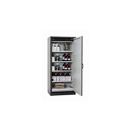 Sicherheitsschrank Typ 30 asecos Q-CLASSIC-30, Flügeltür, Anschlag rechts, Front Reinweiß, B 864 x T 620 x H 1947 mm