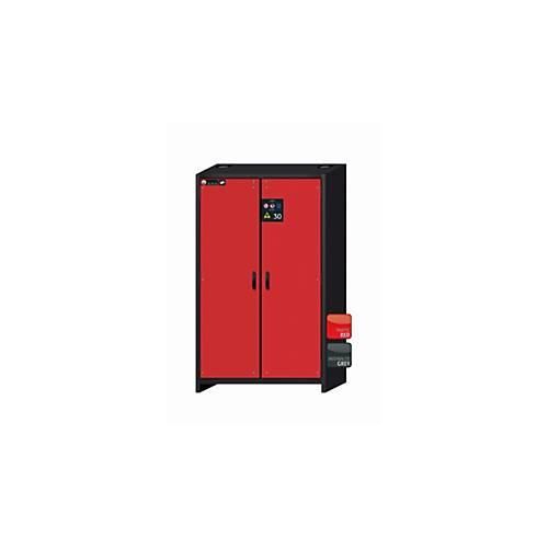 Sicherheitsschrank Typ 30 asecos Q-CLASSIC-30, Flügeltüren, Front Verkehrsrot, B 1164 x T 620 x H 1947 mm